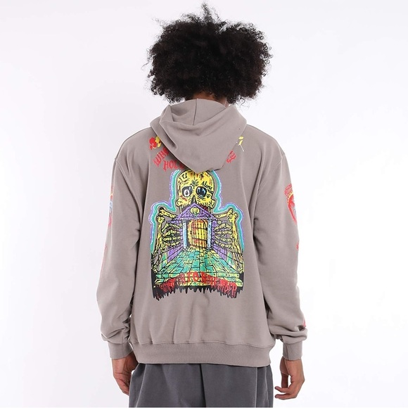 It's a Lonely Place Sweatshirt Fire Skulls Chains Religious hbat size L - Picture 2 of 8